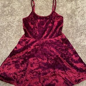 Material Girl Maroon Velvet Dress